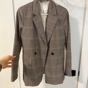 H&M Brown Plaid Jacket